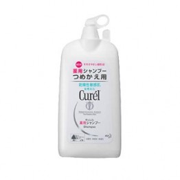 KAO Curel shampoo, Medicated — шампунь для чувствительной кожи головы, рефил 360 мл.